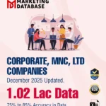 1.02 Lac Companies - Corporate, MNC, LTD (All India - All Trades) Data - In Excel Format