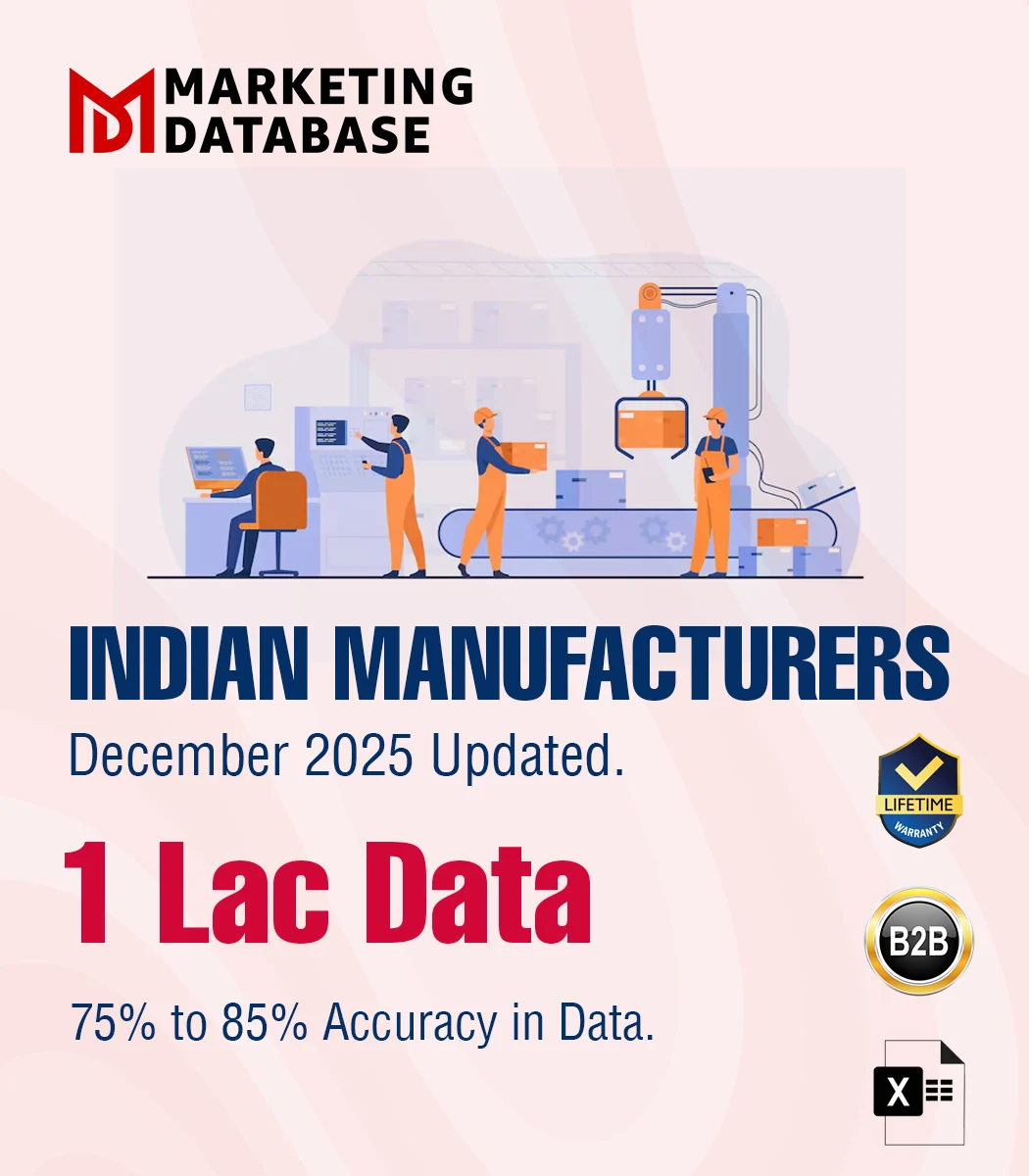Indian Manufacturers Marketing Database 1 Lac Companies - All India Manufacturers (All Trades) Data - In Excel Format - Image 1