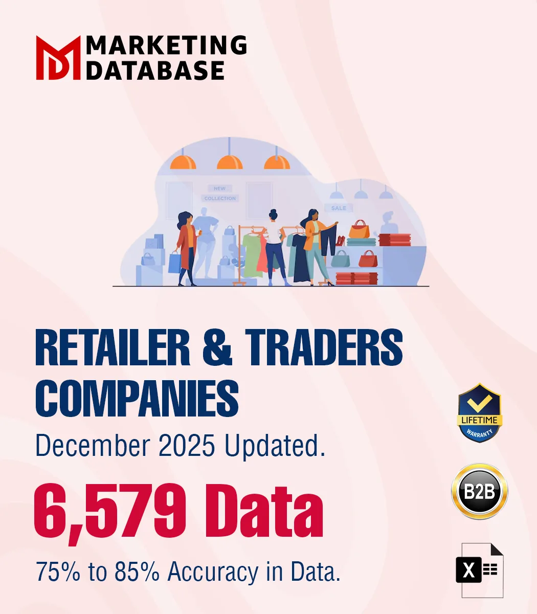 Retailer Traders Marketing Database 6,579 Companies - Retailer & Traders - Gift, Novelties, Handicraft, Archies, Decoration, Art & Craft Data - In Excel Format - Image 1